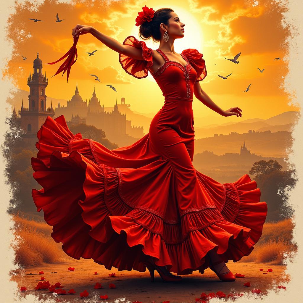 Flamenco Dancer Spain Art Print