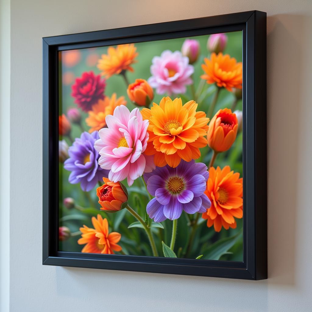 Spring Frame TV Art Displaying Floral Artwork