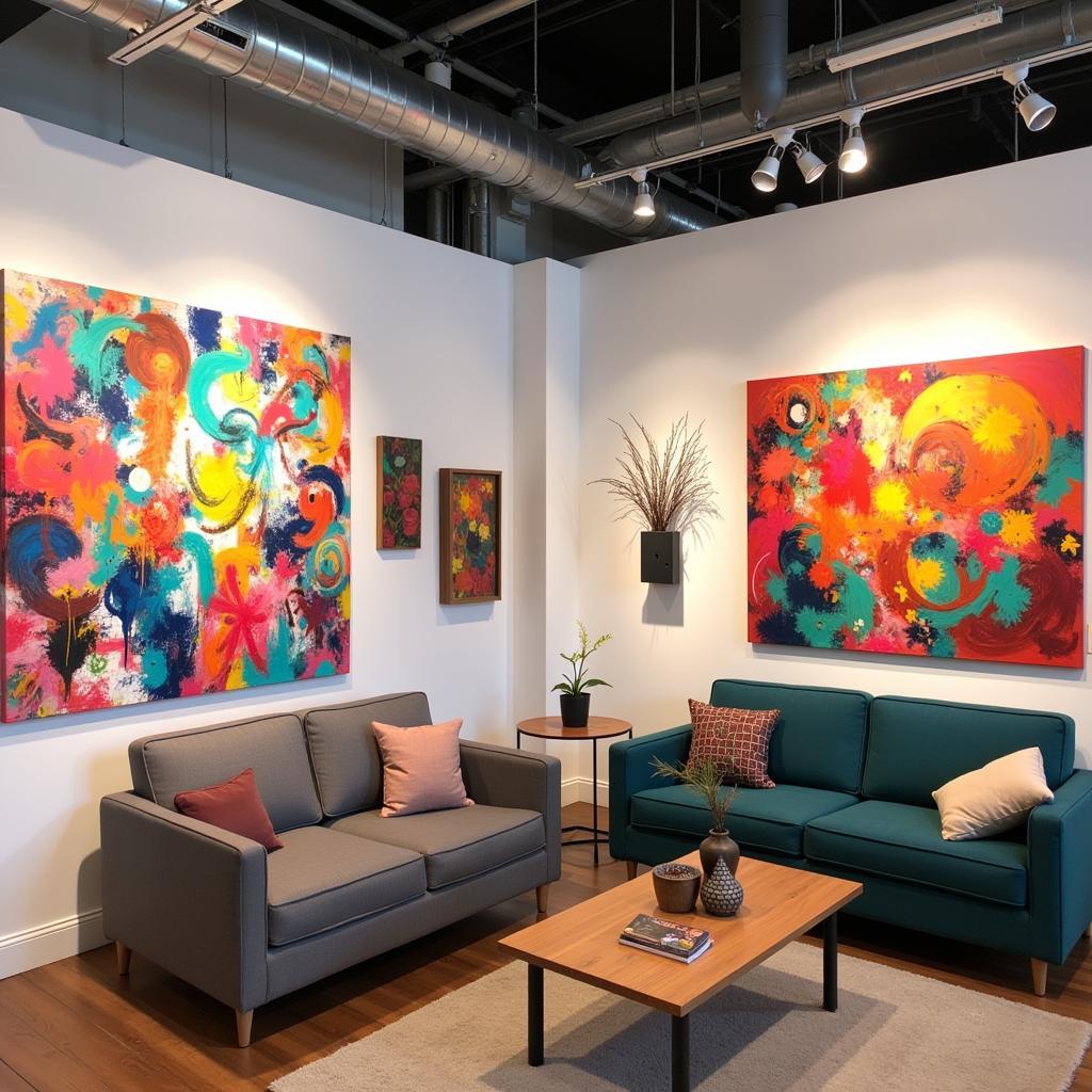 Modern wall art gallery in St Louis