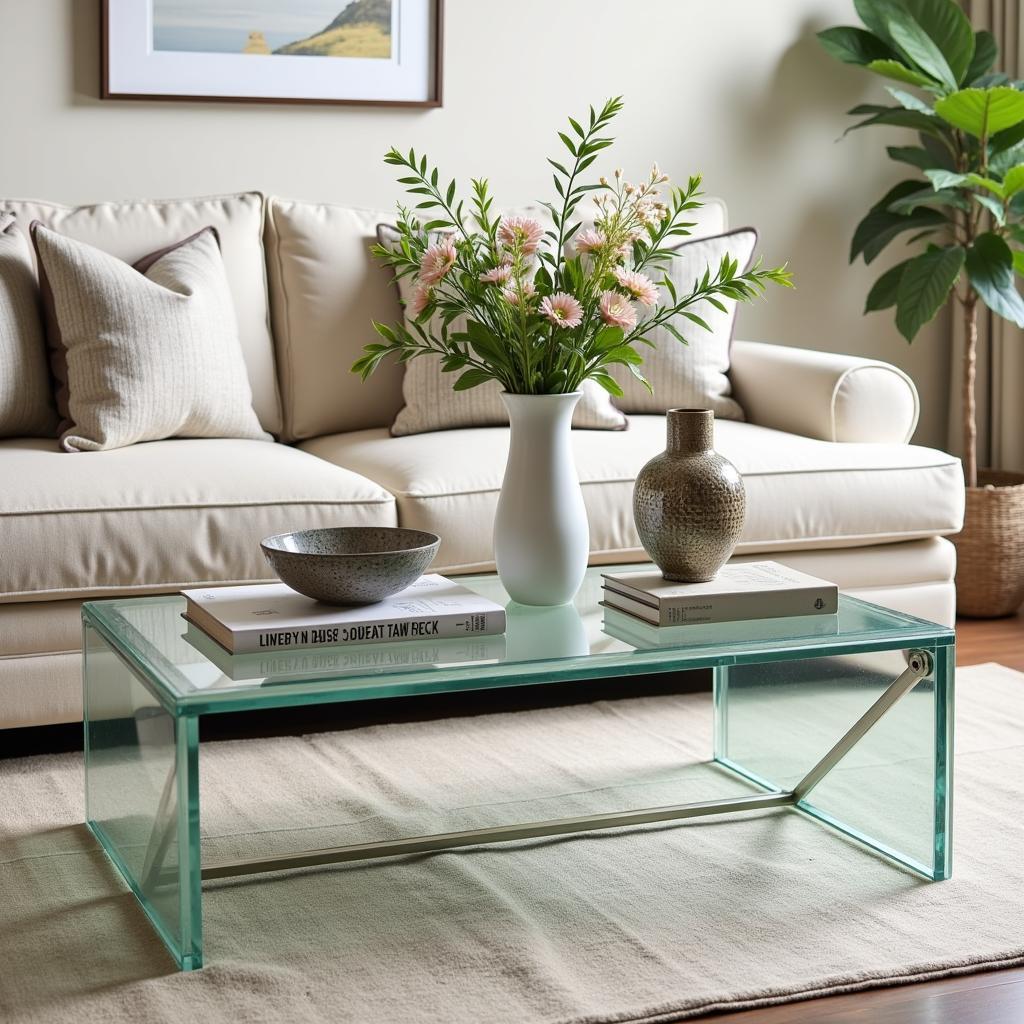 Styled Art Glass Coffee Table