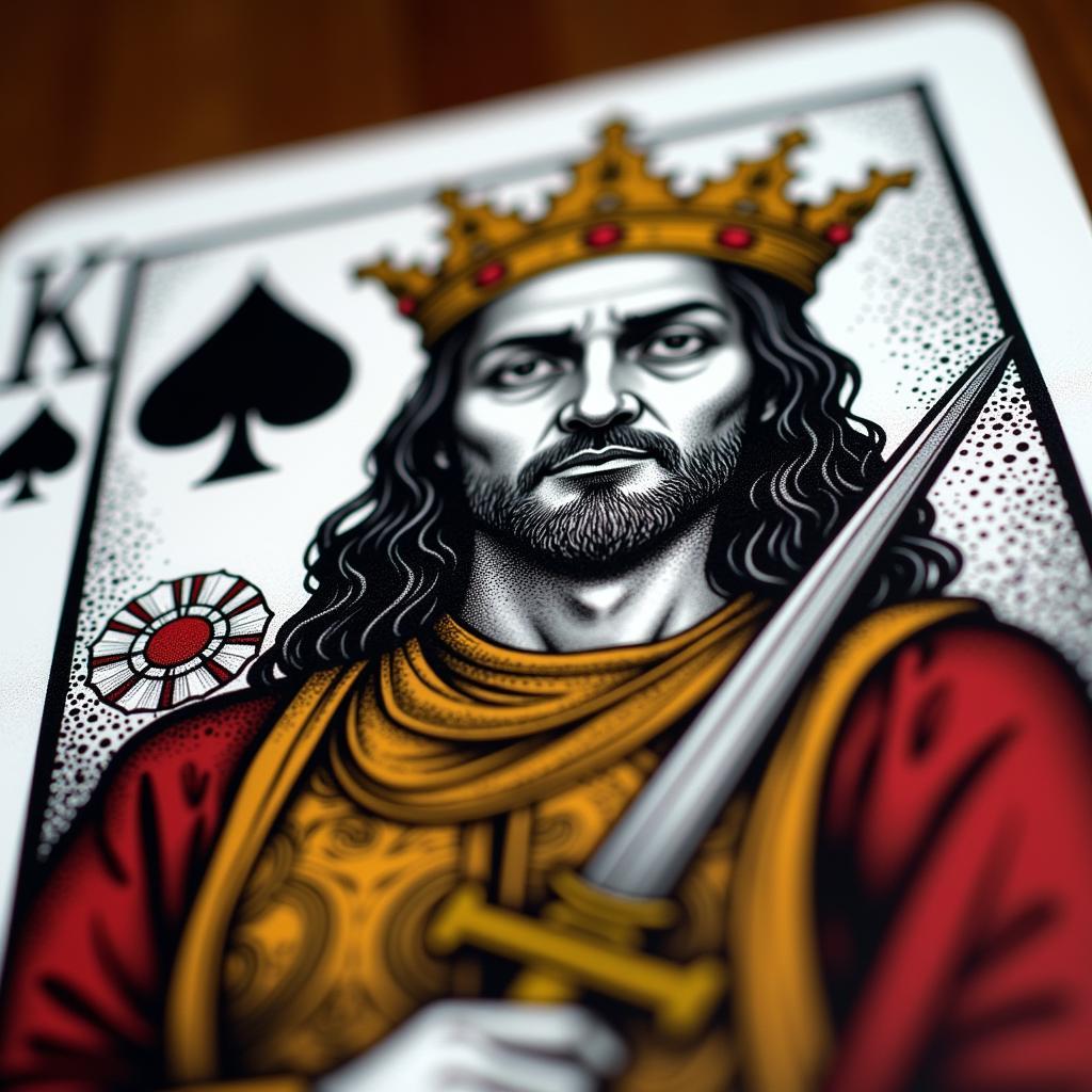 Suicide King Playing Card Art