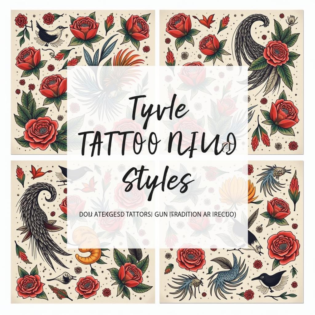 Exploring different tattoo art print styles