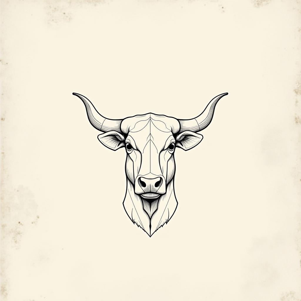 Modern Minimalist Taurus Wall Art