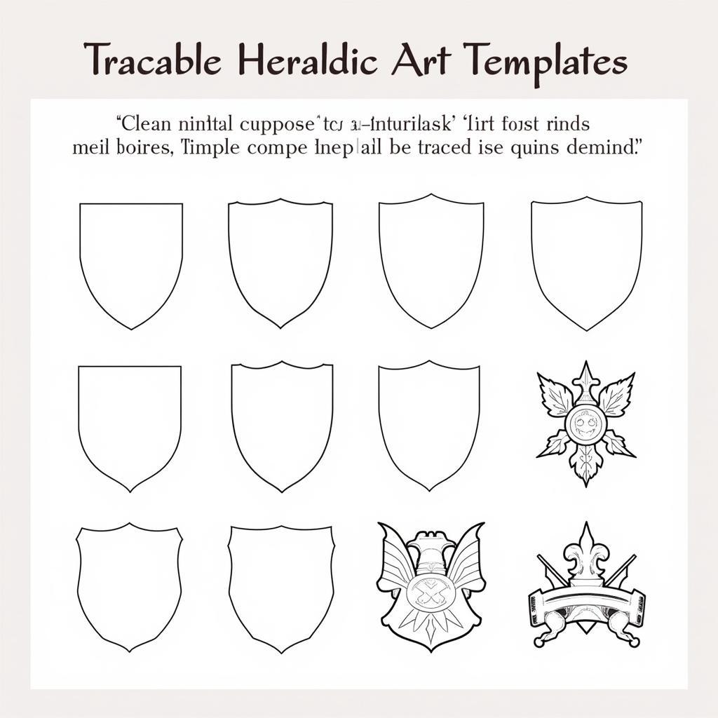 Traceable Heraldic Art Templates