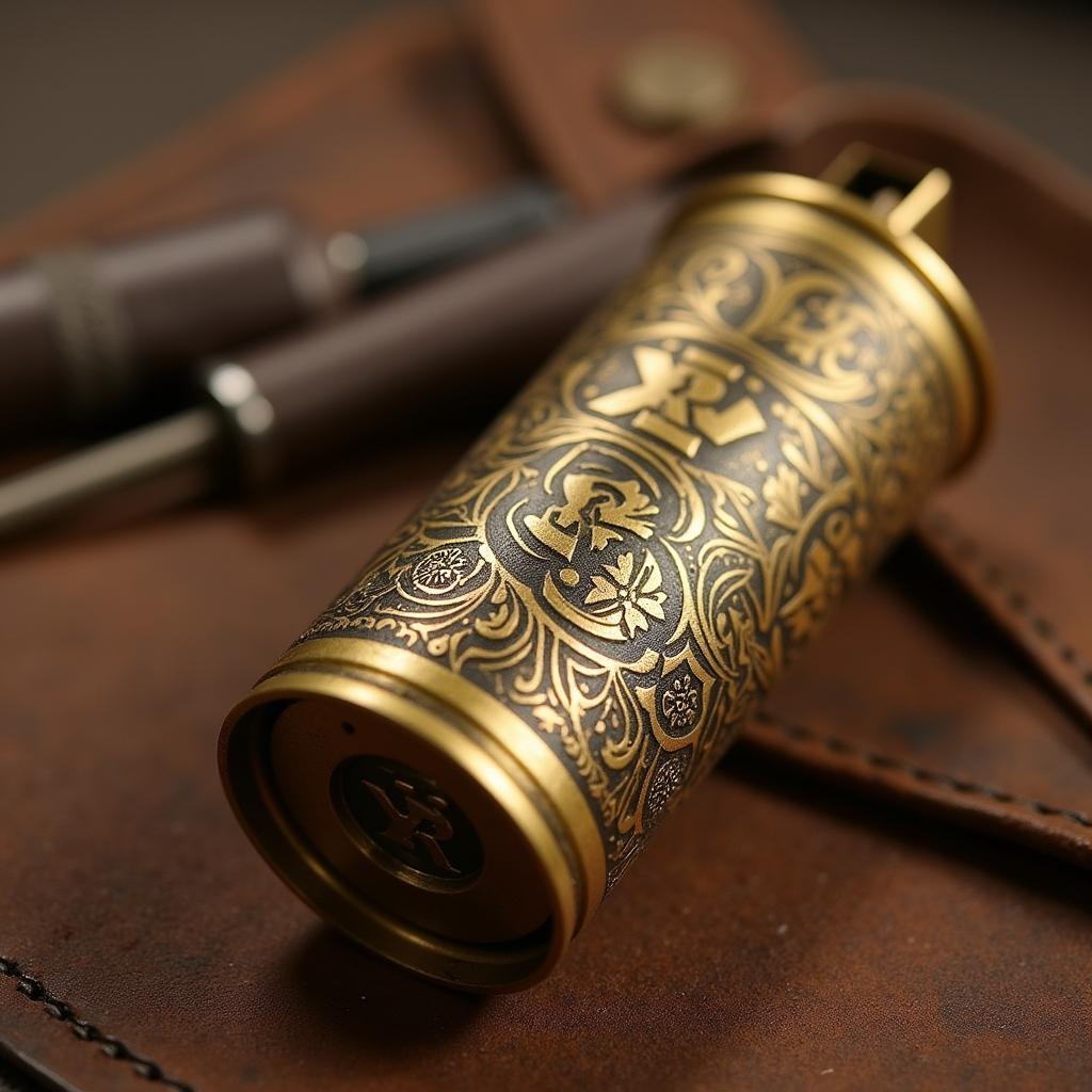 WWI Trench Art Lighter Crafted from Shell Casing