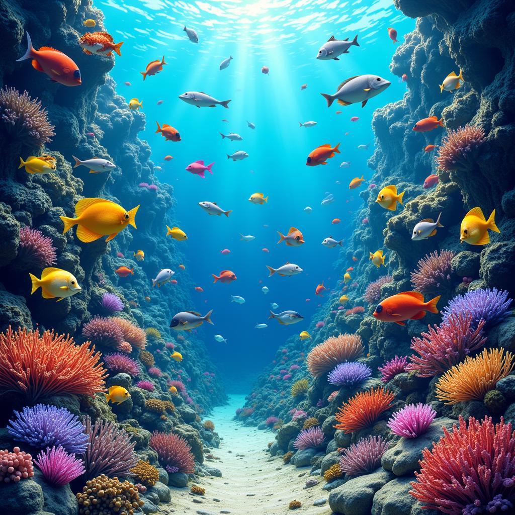 Tropical Fish Aquarium Illustration