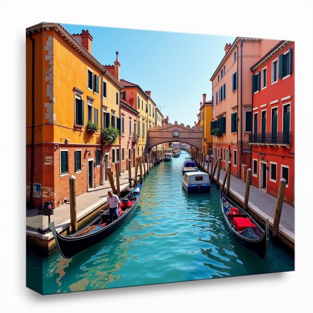 Venice Canal Italian Canvas Print