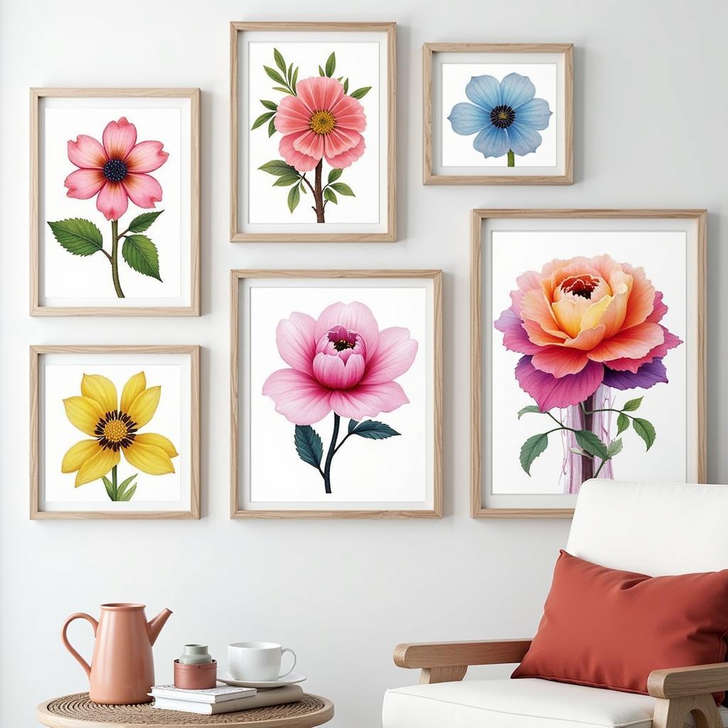 Vibrant Flower Art Print Collection