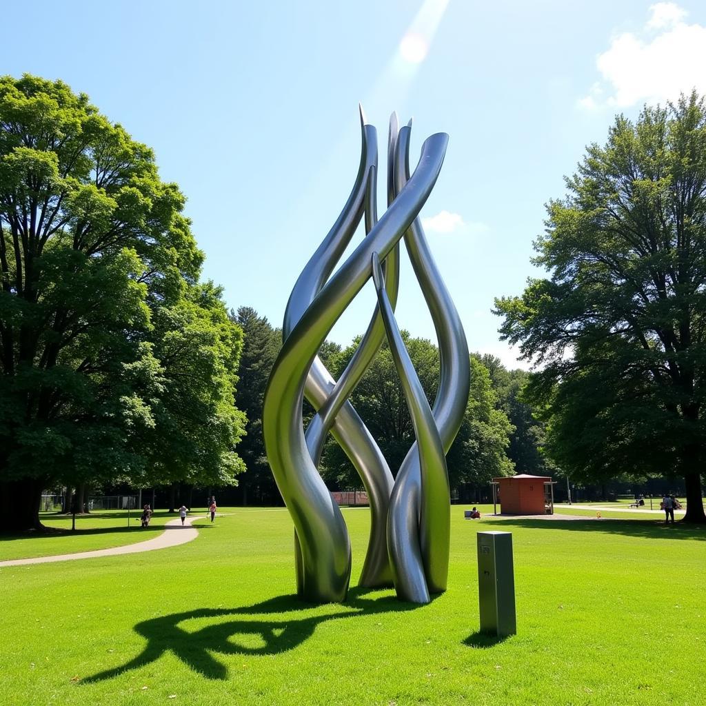 A Sculpture Installation in Victoria Park