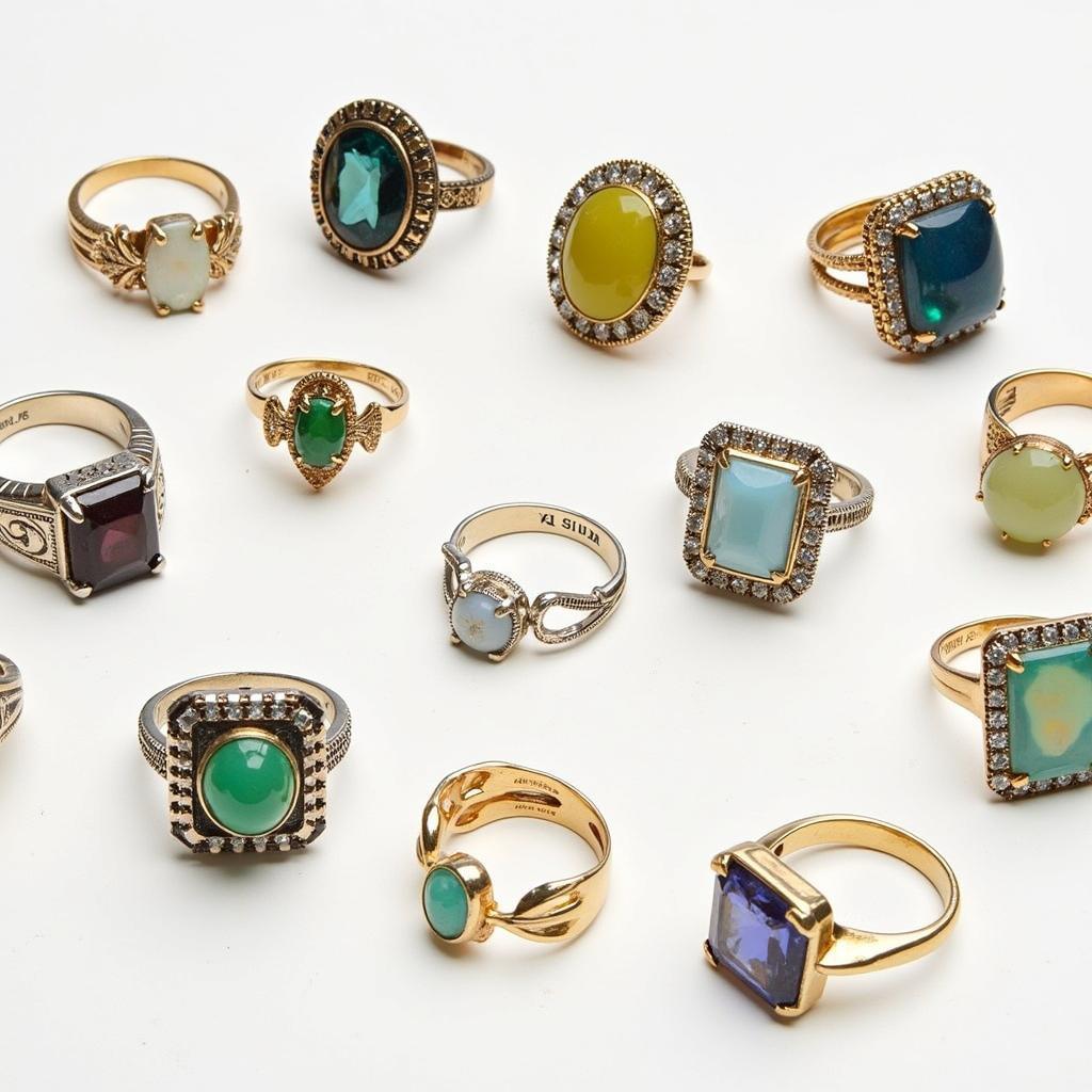 A Collection of Vintage Art Deco Rings