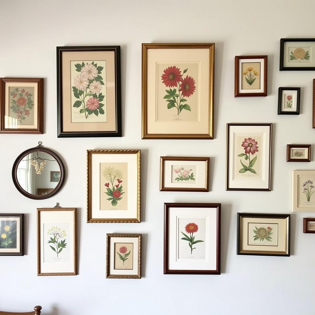 Vintage Floral Art Print Gallery Wall