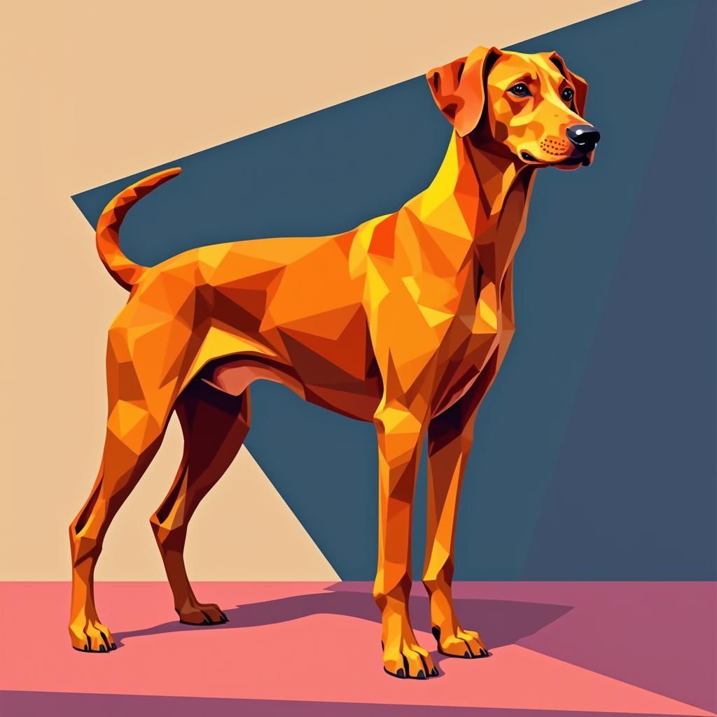 Vizsla Abstract Geometric Art