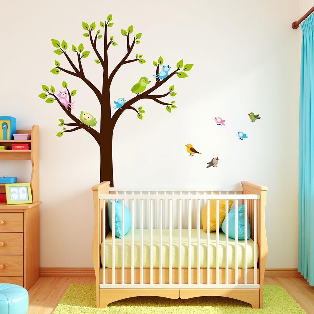 Wall Art Tree in a Whimsical Nursery