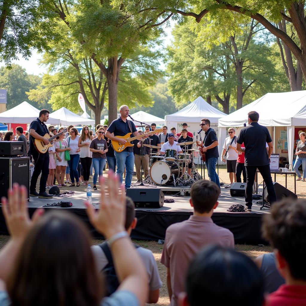 Live music performance at Walnut Creek Art & Wine Festival