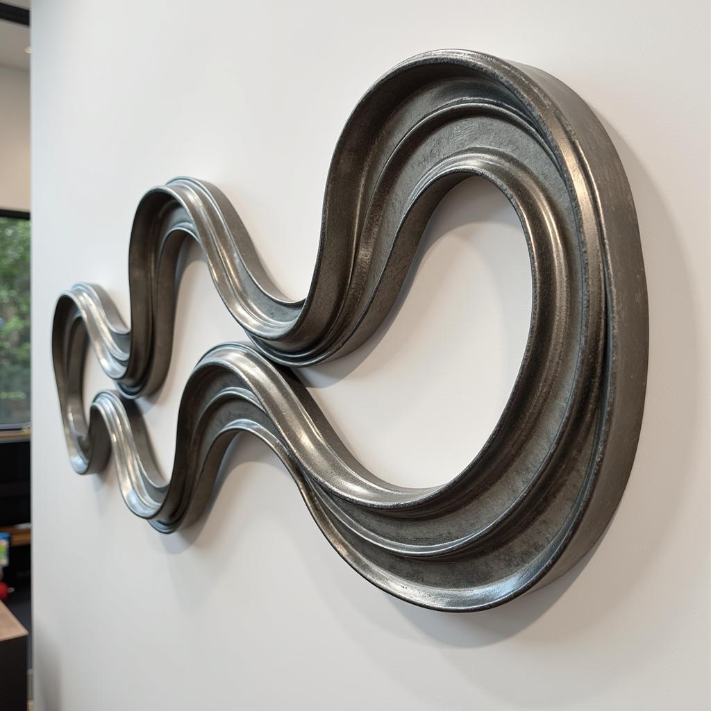 Metal Wave Wall Art Sculpture Inspired by the Ocean