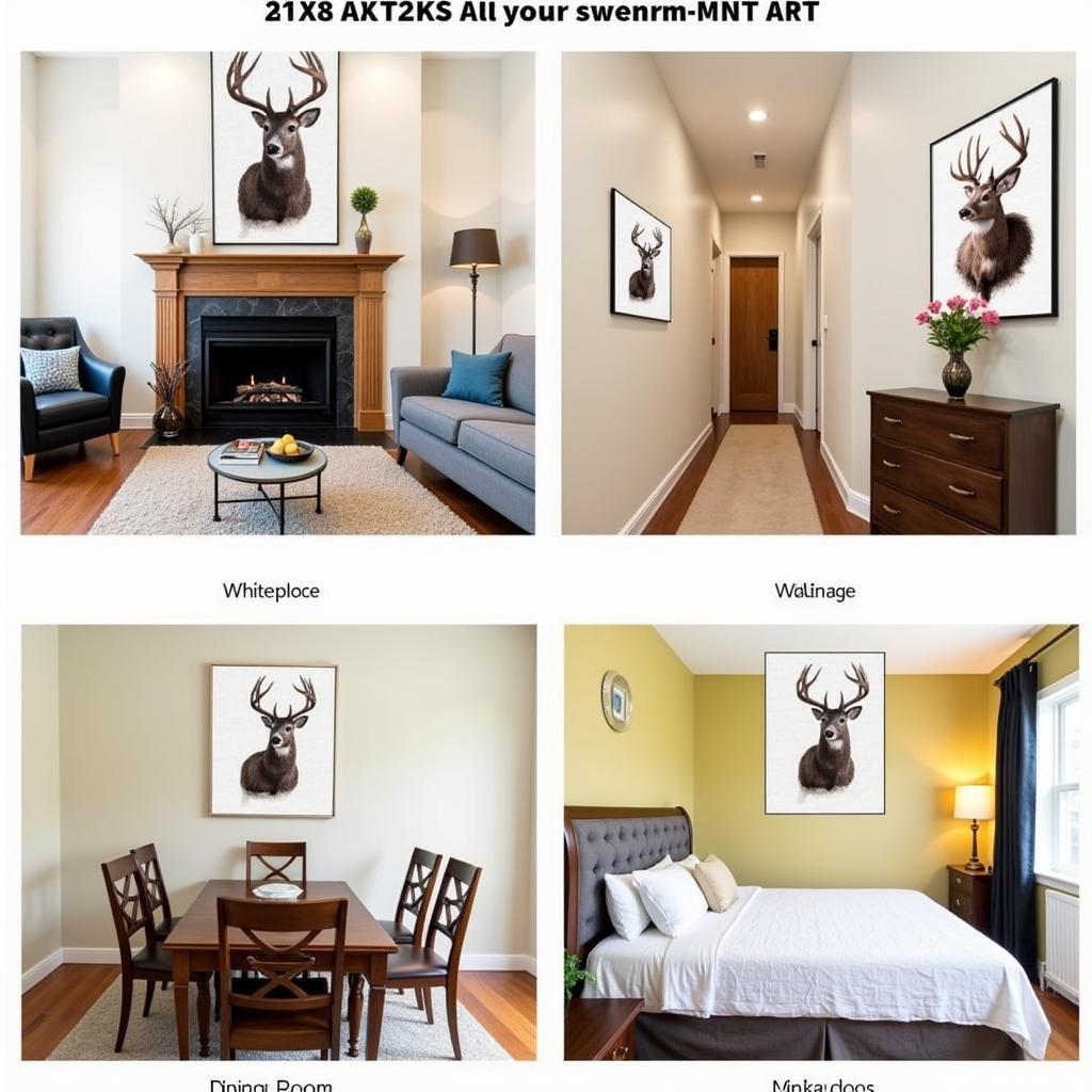 Ideal Placement for Whitetail Deer Wall Art in Different Rooms