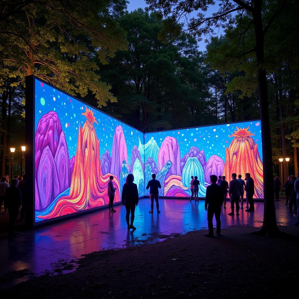 Digital Art Installation at the Woodland Arts Fair